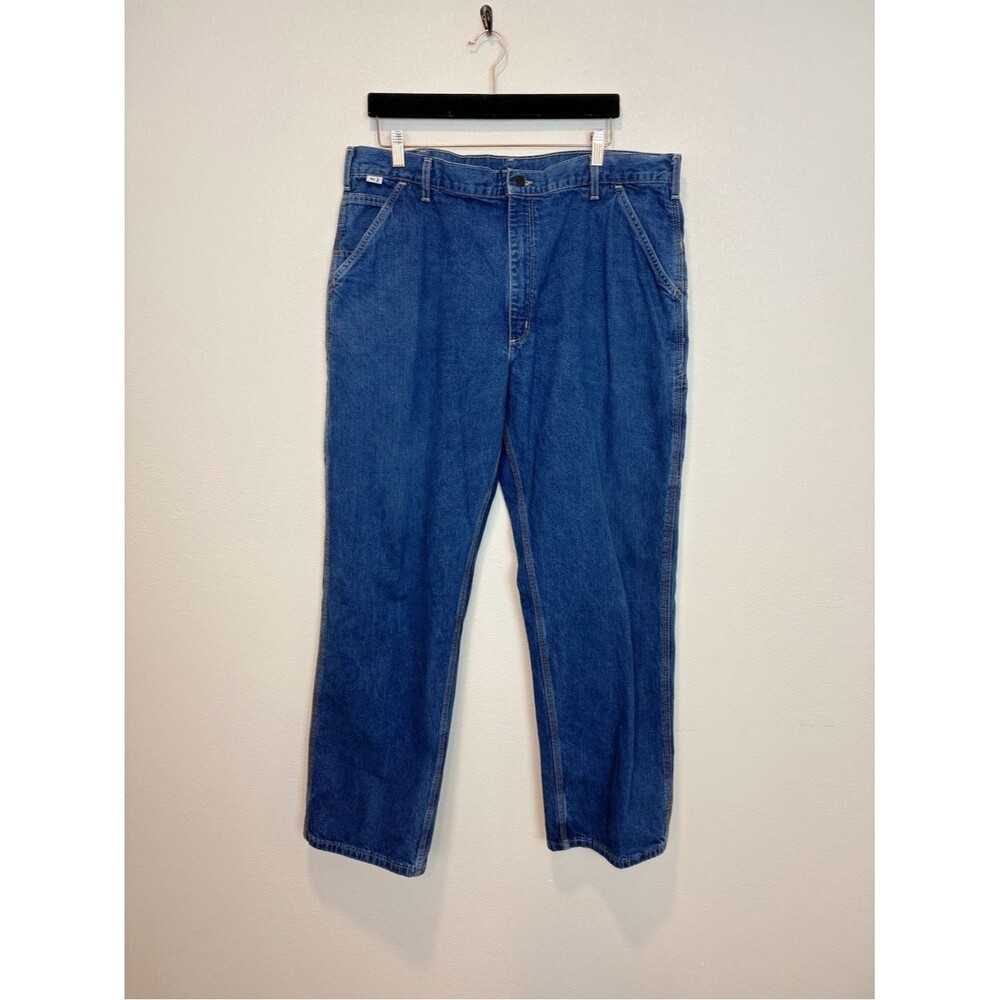 Carhartt FR Men's Straight-Leg Jeans in Dark Blue Denim Flame Resistant 40x32